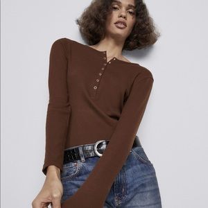 Zara snap button t-shirt